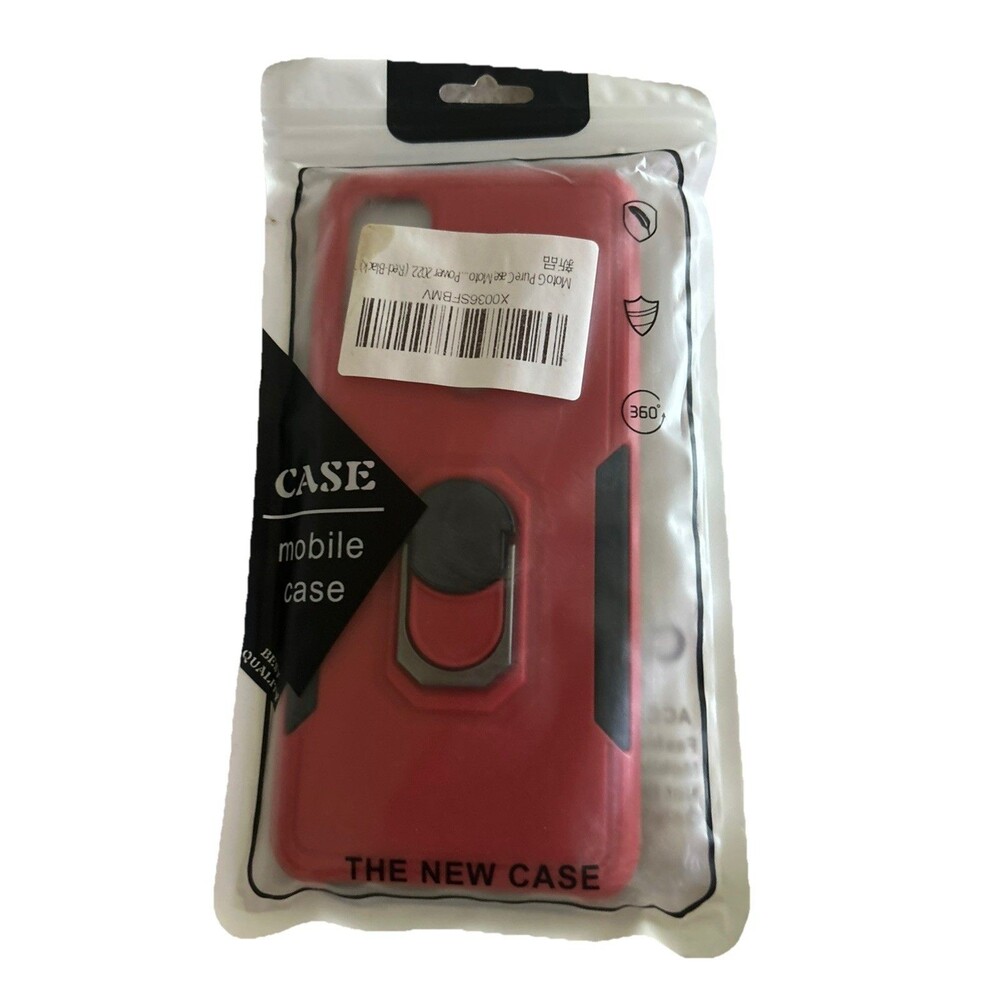 For Motorola Moto G8 Plus Ring Kickstand Case Red